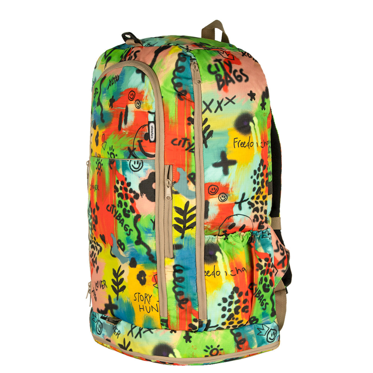 Morral Aventura ULTRA Plegable Estampado Graffiti Citybags Multicolor