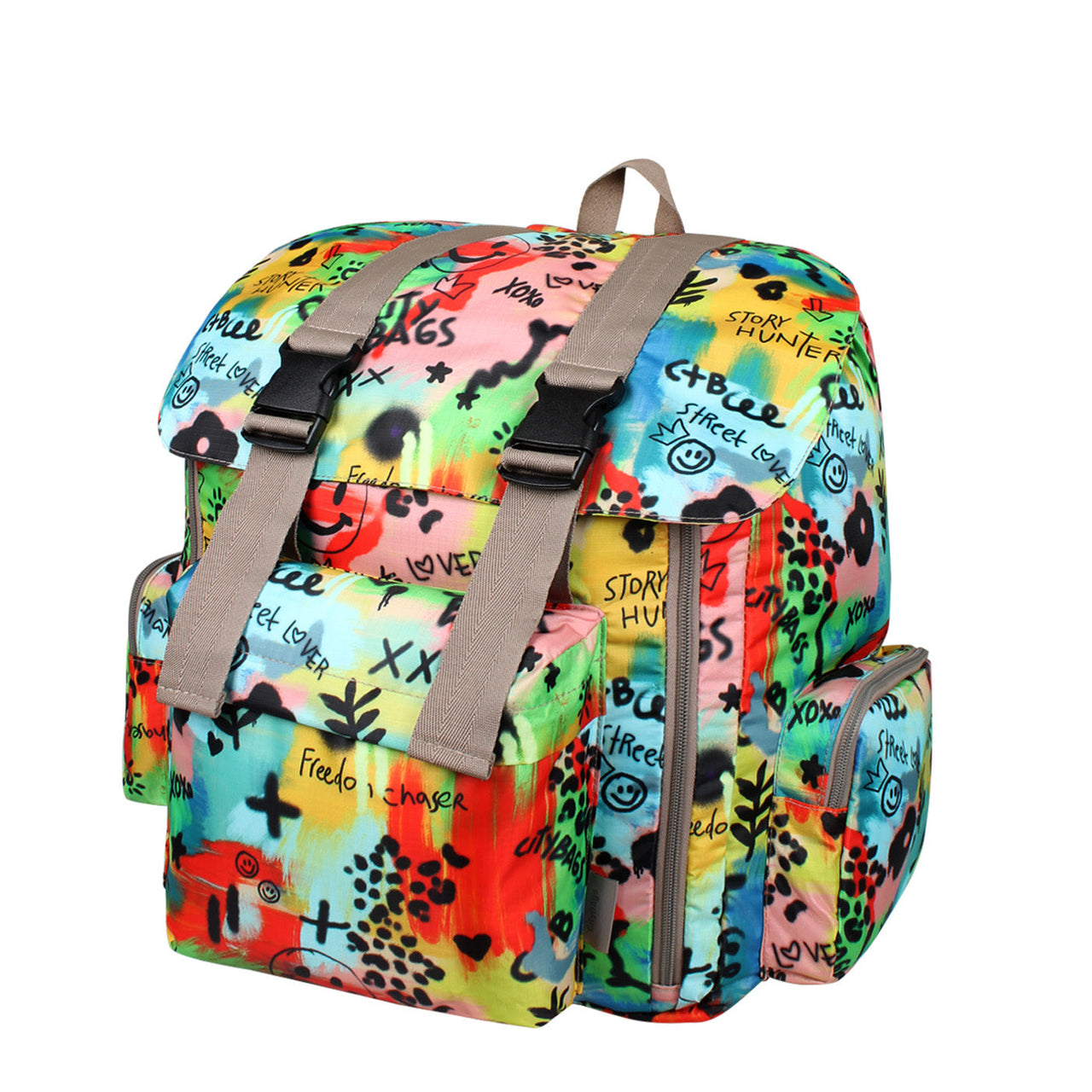 Morral Mochilero XL ULTRA Estampado Graffiti Citybags Multicolor