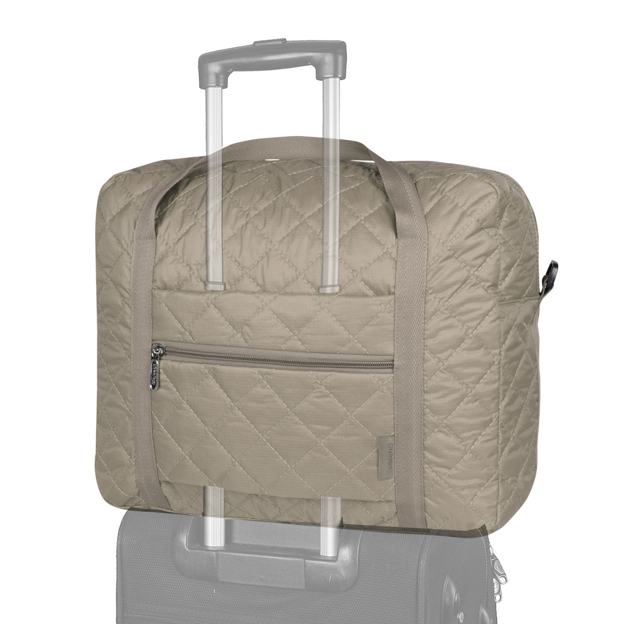 Maleta Equipaje de Mano Plegable Puffer Beige