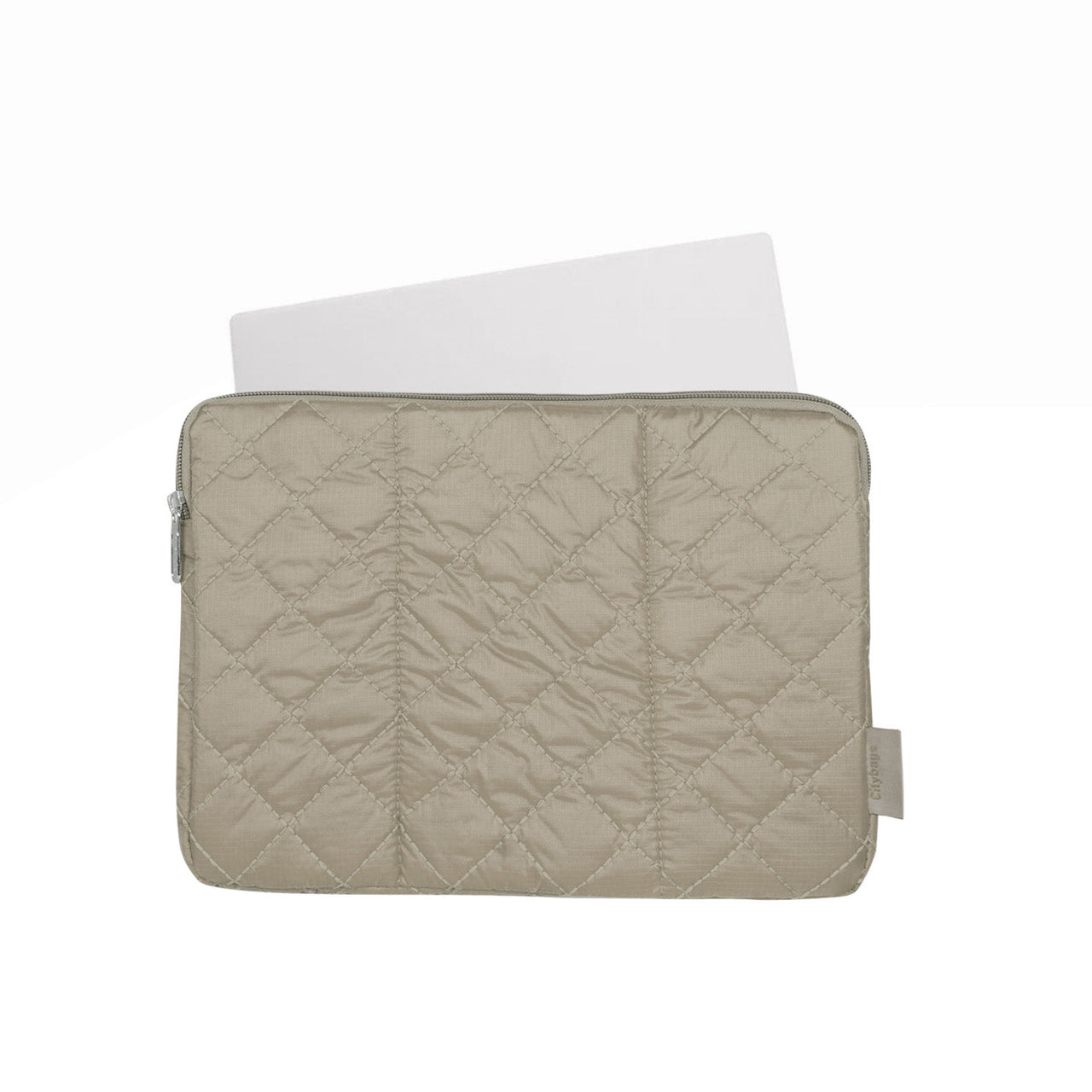 Estuche Laptop Puffer Beige