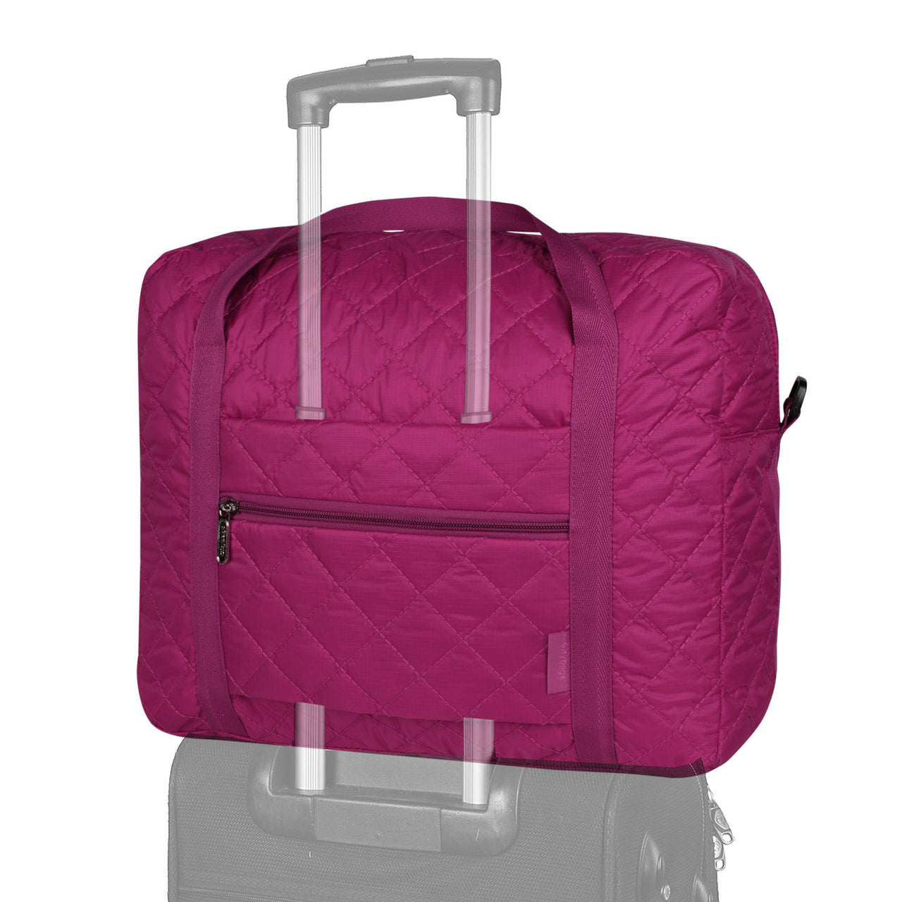 Maleta Equipaje de Mano Plegable Puffer Fucsia