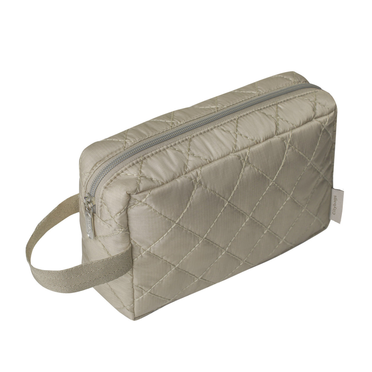 Cosmetiquera Grande Citybags Puffer Beige