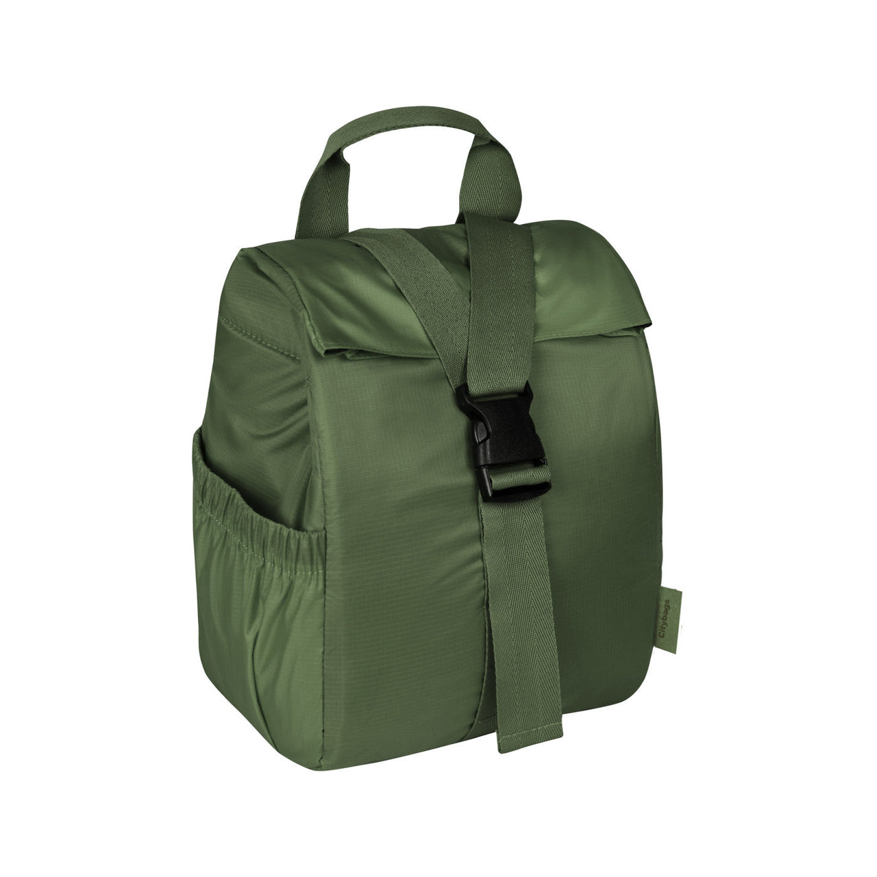 Lonchera Ajustable Convertible Morral Citybags Color Verde Militar