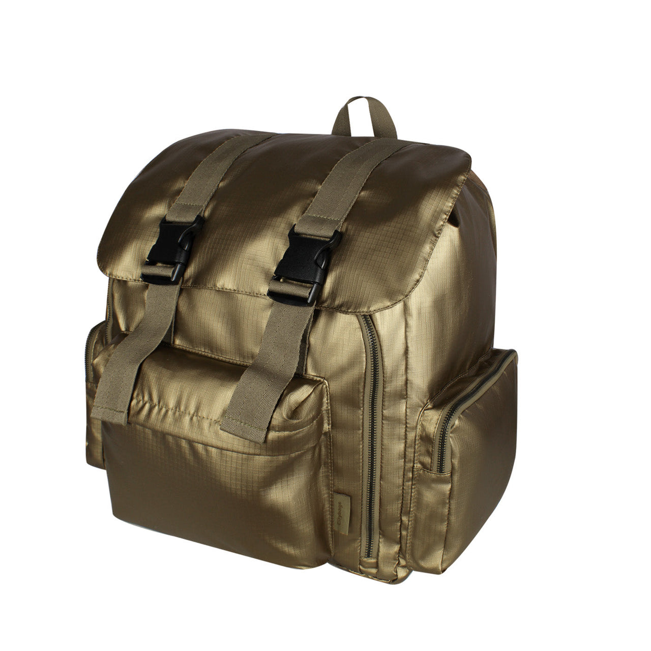 Morral Mochilero Pequeno ULTRA Brillante Gold