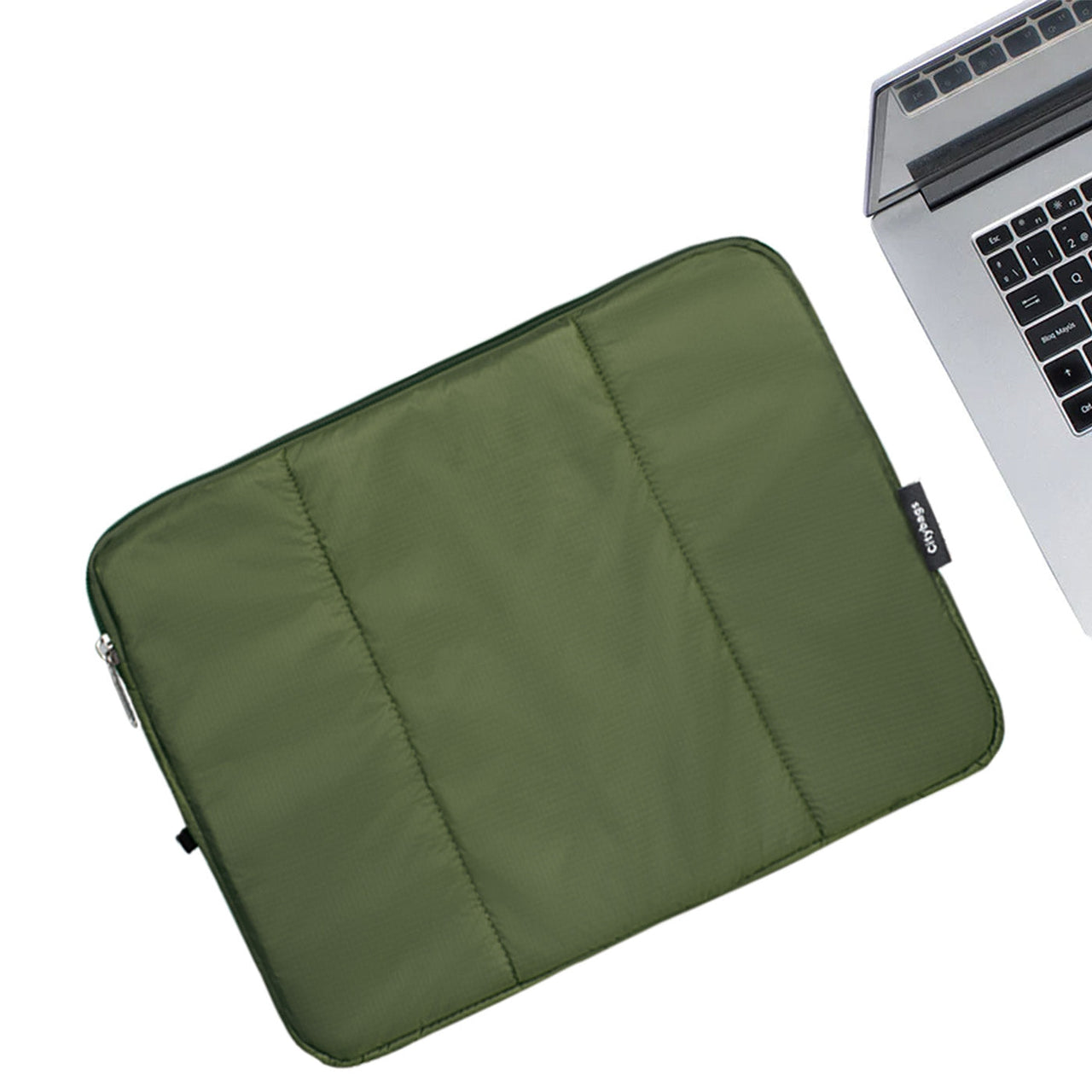 Estuche Laptop Citybags Verde Militar